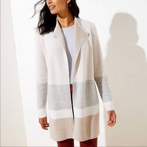 NWOT Loft Ann Taylor Reversible Open Cardigan